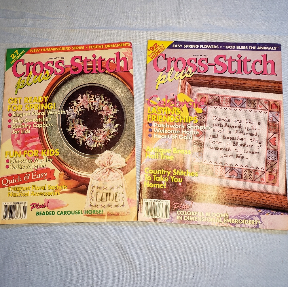 Set of 2 Cross Stitch Magazine 1993